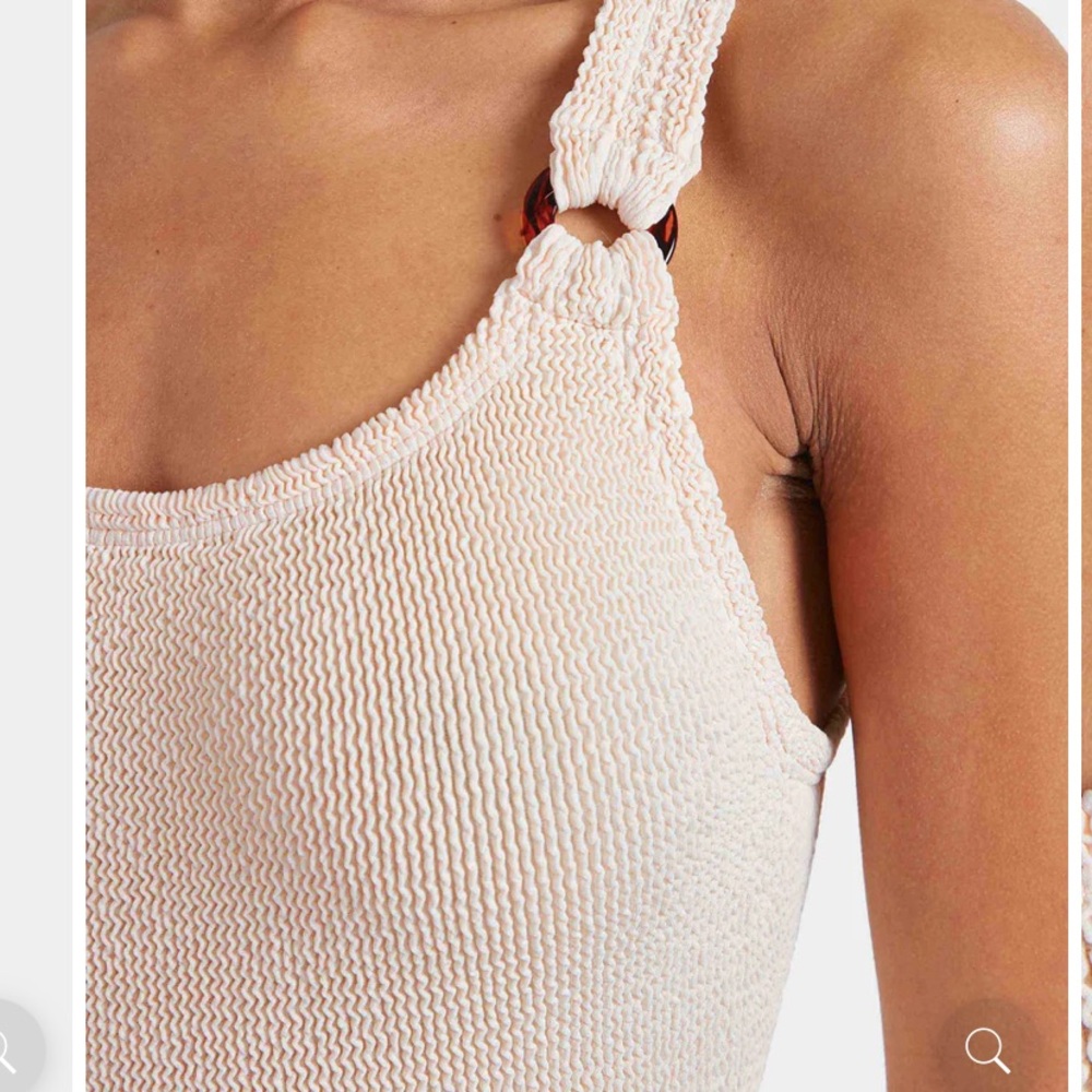 Hunza G Cream Textured One-Piece Swimsuit. Worn 2 times - Picture 4 of 11